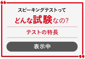 対話テストってどんなどんな試験なの? テストの特長 表示中